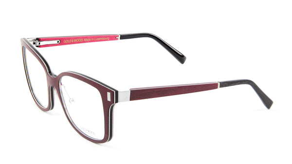 Gold & Wood Orion 07 Square Eyeglass Frames 53mm $789 NEW