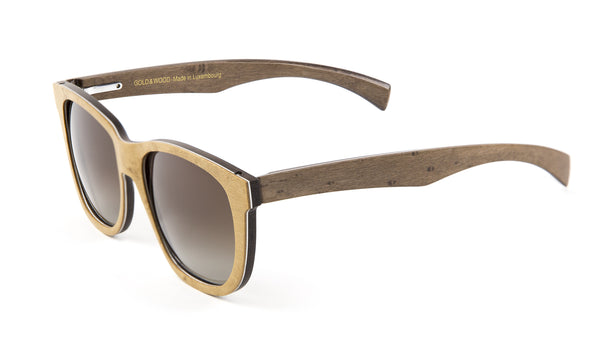 Gold & Wood Men's Toliman Square Sunglasses 55mm $830 NEW