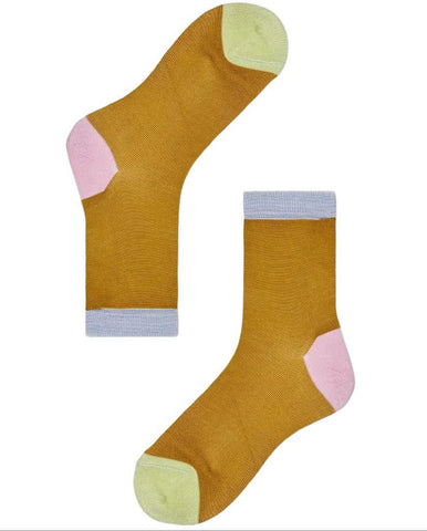 HYSTERIA by HAPPY SOCKS Women's Beige Grace Ankle Socks 5.5-7 NWT