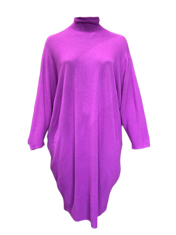 Marina Rinaldi Women's Purple Graziella Knitted Sweater Dress NWT