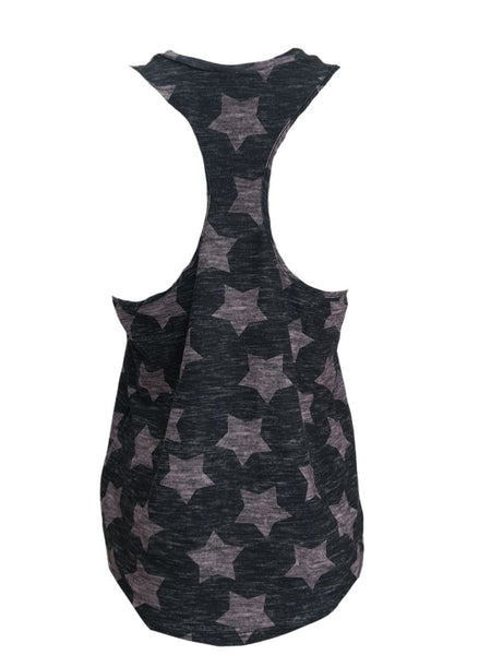 TEREZ Women's Grey Heathered Stars Tank #22697904 NWT