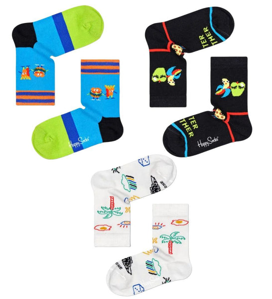 HAPPY SOCKS Kids' Better Together Cotton 3 Pairs Socks Gift Set Size 2-3Y NWB