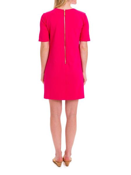 ELIZABETH MCKAY Women's Hot Pink Gwyneth Dress $255 NEW