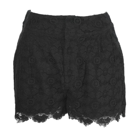 REBECCA MINKOFF Women's Black Lace Hali Cut Out Shorts $298 NWT