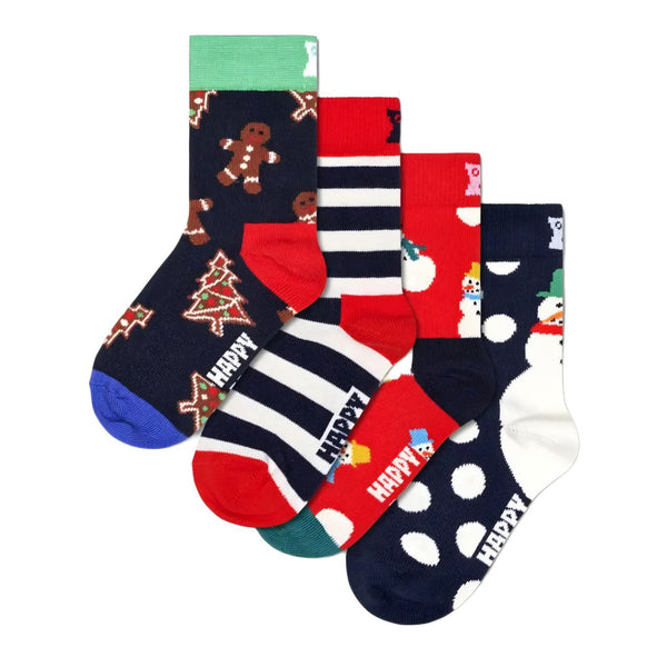 HAPPY SOCKS Kids' Happy Holidays Classic Gift Set 4 Pairs Socks Size 2-3Y NWB