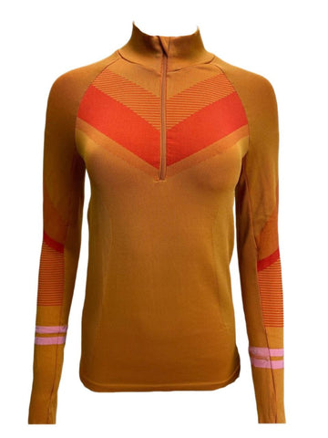 LNDR Women's Orange Long Sleeve Beyond Base Jacket #SN893 NWT