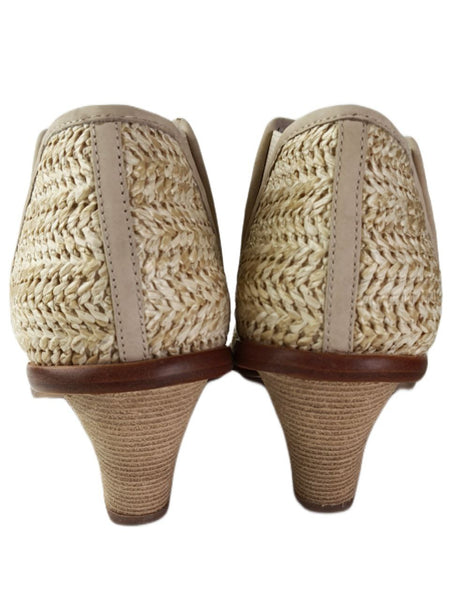 MATT BERNSON Women's White Honey Raffia Marlow Booties #MB108 NWB