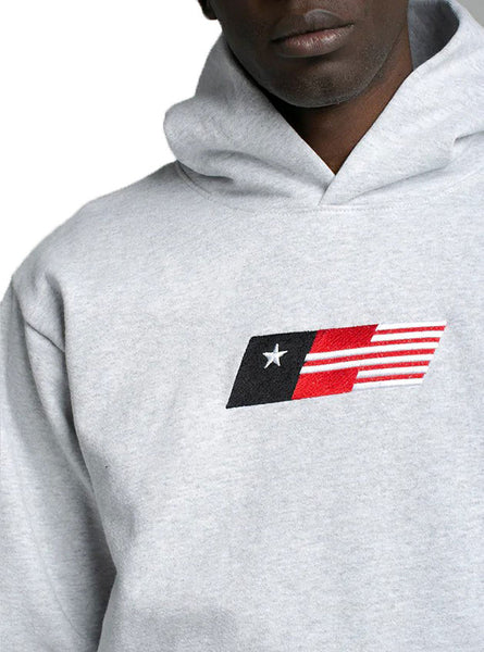 HONOR THE GIFT Men's Heather Grey Fraternity Flag Hoodie $98 NWT