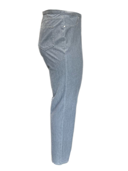 MARINA RINALDI Women's Grey Ilare Elastic Waist Jeggings $380 NWT