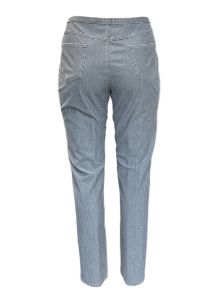 MARINA RINALDI Women's Grey Ilare Elastic Waist Jeggings $380 NWT