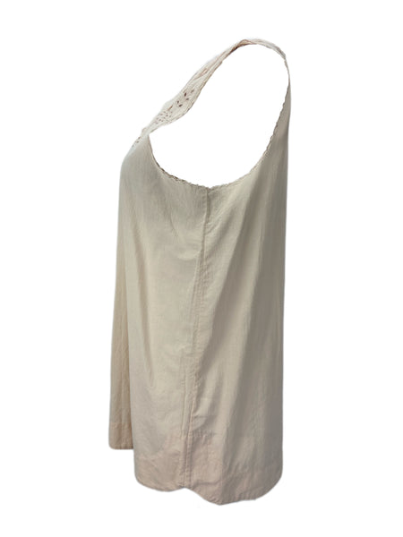 STEVEN ALAN Woman's Peach Lorena Sleeveless Organic Tank Top Sz L NWT