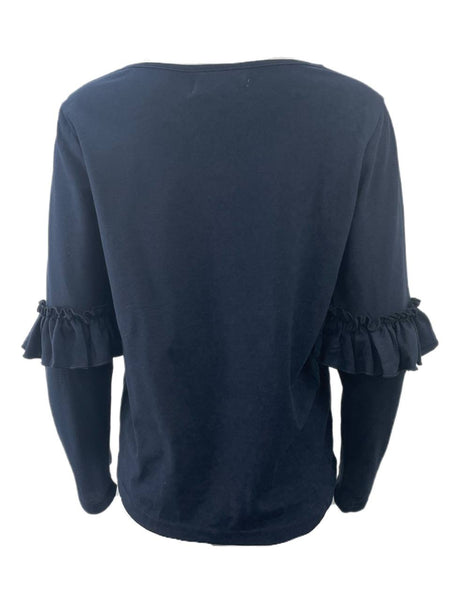 LOST IN LUNAR Women's Navy Izabel Knit Top Size US 6 NWT