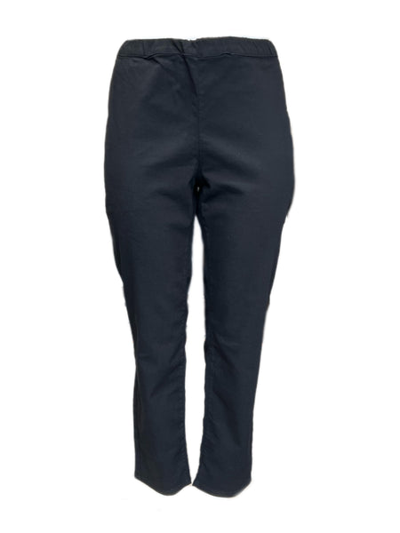 Marina Rinaldi Women's Black Ibis Low Rise Straight Pants Size 18W/27 NWT