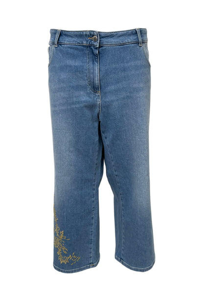 Marina Rinaldi Women's Blue Ibis Straight Leg Jeans NWT