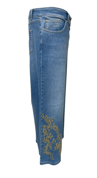 Marina Rinaldi Women's Blue Ibis Straight Leg Jeans NWT
