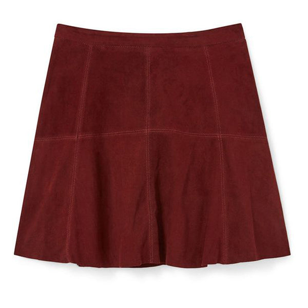 REBECCA MINKOFF Women's Suede A-Line Ibiza Skirt $498 NWT