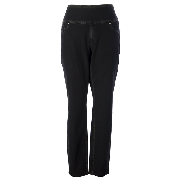 MARINA RINALDI Women's Black Idalgo Side Zip Jeans $385 NWT