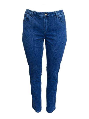 Marina Rinaldi Women's Blue Ideale Straight Leg Jeans NWT