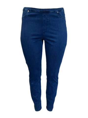 Marina Rinaldi Women's Blue Idillico Straight Leg Pants NWT