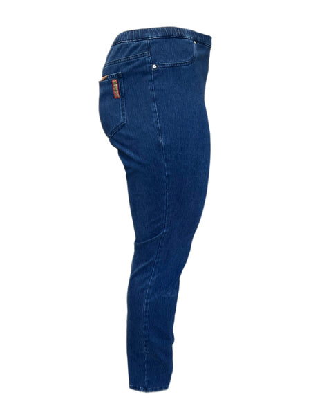 Marina Rinaldi Women's Blue Idillico Straight Leg Pants NWT