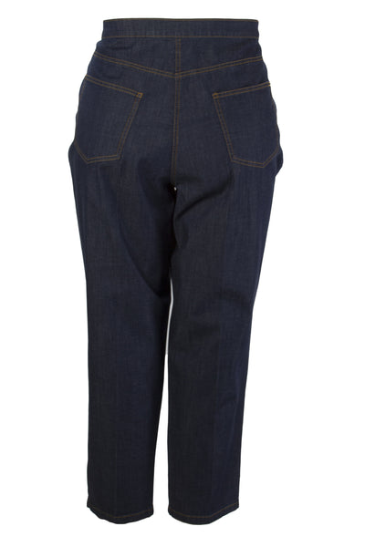 ASHLEY GRAHAM X MARINA RINALDI Womens Dark Navy Idillico Jeans $185 NWT