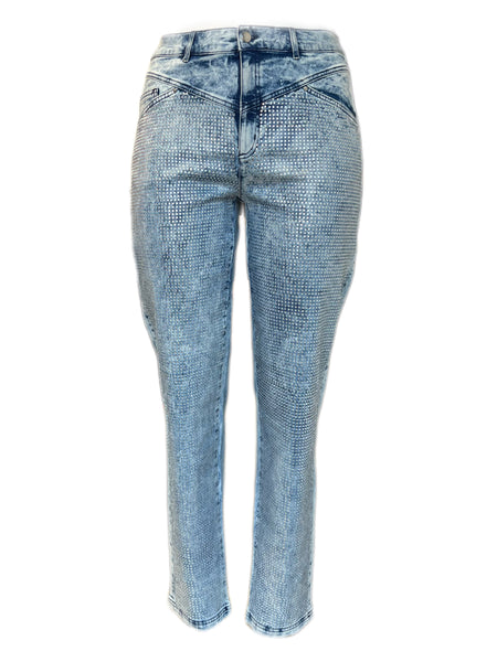 Marina Rinaldi Women's Blue Idraste Slimm Pants NWT