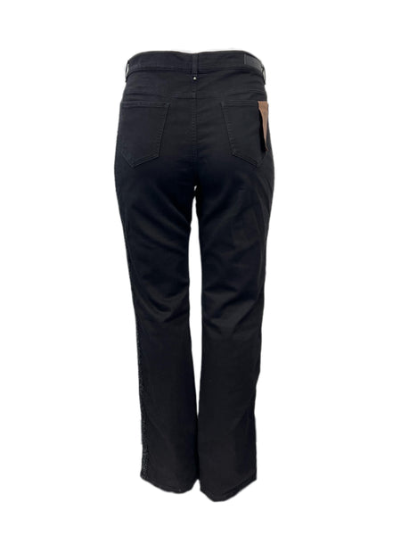 Marina Rinaldi Women's Black Ignoto High Rise Straight Pants NWT