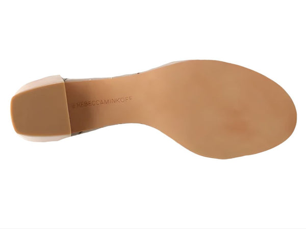 REBECCA MINKOFF Women's Taupe Kid Suede Ilana Heeled Sandals #M4131001 9.5 NWB