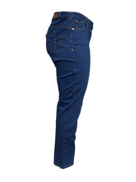 Marina Rinaldi Women's Blue Incontro Low Rise Denim Pants NWT