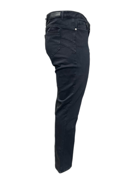 Marina Rinaldi Women's Black Incontro Mid Rise Denim Pants NWT