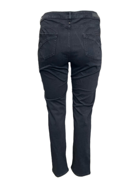 Marina Rinaldi Women's Black Incontro Mid Rise Denim Pants NWT