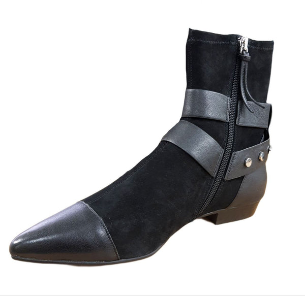 REBECCA MINKOFF Women's Black Kid Nappa Inez Booties #M2261010 NWB