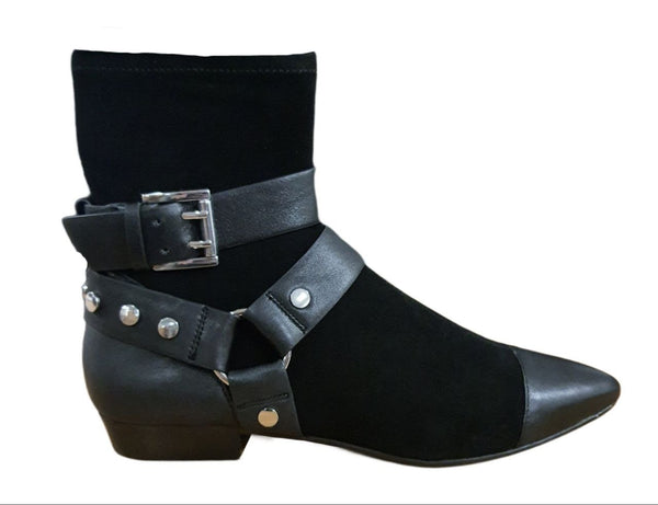 REBECCA MINKOFF Women's Black Kid Nappa Inez Booties #M2261010 NWB