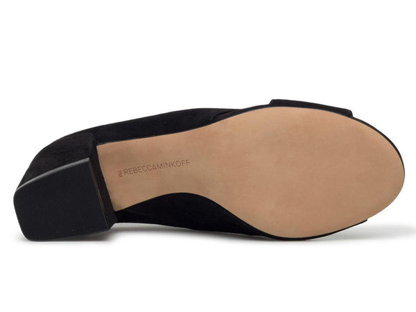 REBECCA MINKOFF Women's Ingrid Suede Open Toe Mules $130 NIB