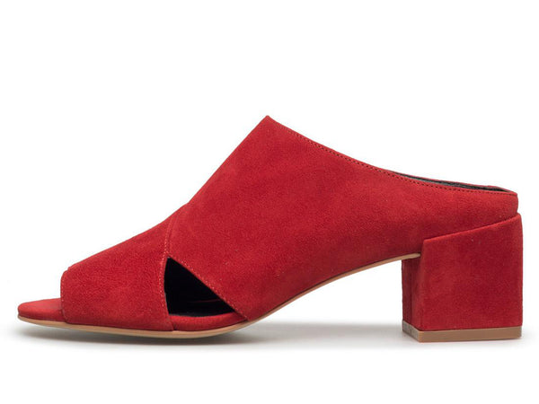 REBECCA MINKOFF Women's Ingrid Suede Open Toe Mules $130 NIB