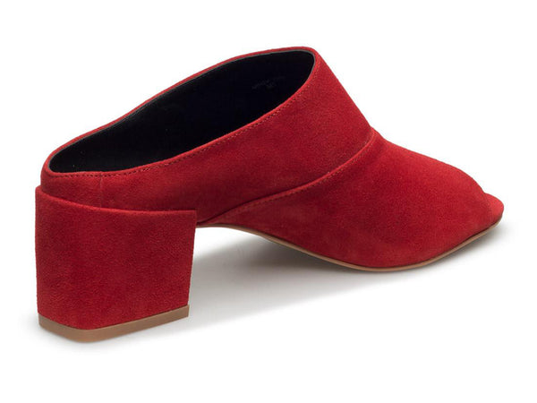 REBECCA MINKOFF Women's Ingrid Suede Open Toe Mules $130 NIB