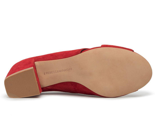 REBECCA MINKOFF Women's Ingrid Suede Open Toe Mules $130 NIB