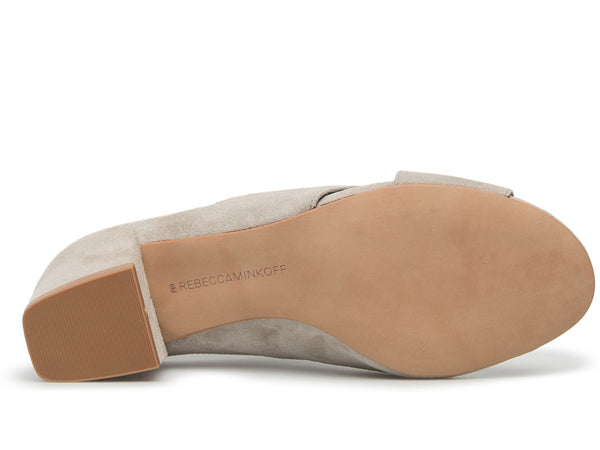 REBECCA MINKOFF Women's Ingrid Suede Open Toe Mules $130 NIB