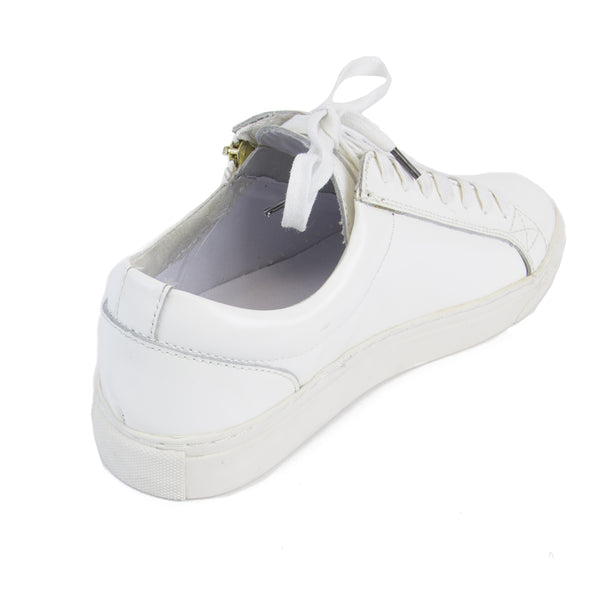 RELIGION Men's Iron Hi Shine Zip Detail Sneakers, White, US 7