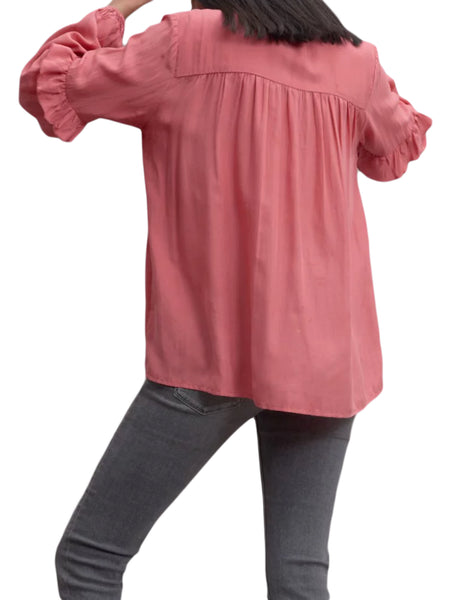 ROBERTA ROLLER RABBIT Women's Coral Ishorya Top $195 NEW