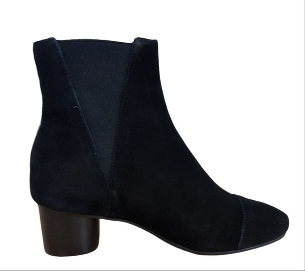 REBECCA MINKOFF Women's Black Oiled Suede Izette Booties #M5131005 NWB