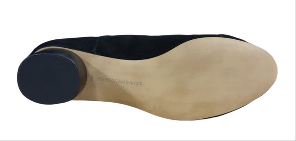 REBECCA MINKOFF Women's Black Oiled Suede Izette Booties #M5131005 NWB