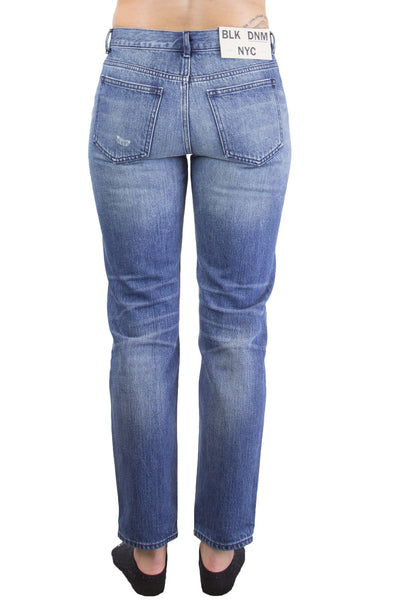 BLK DNM Women's Eggert Blue Straight Leg Jeans #WJ371001 24x30 $215 NWT