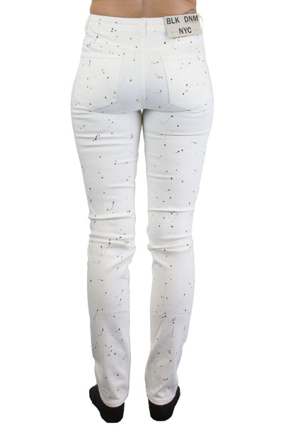 BLK DNM Women's Neptune White Speckled Jeans #WJ301801 $215 NWT
