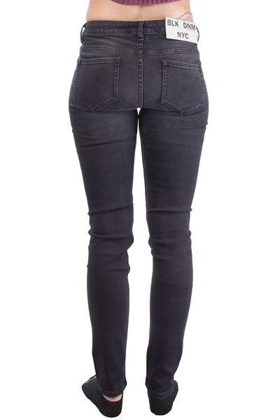 BLK DNM Women's Basset Black Mid Low Rise Jeans #BFRDJ24 $175 NWT