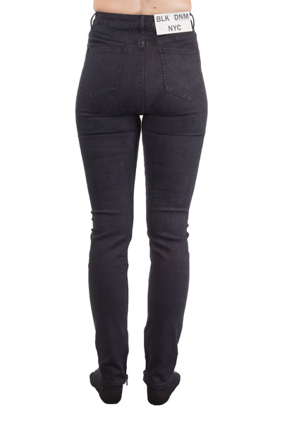 BLK DNM Women's Black High Rise Ankle Zip Jeans $190 NWT