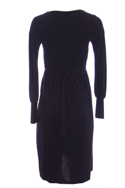 OLIAN Maternity Women's Long Blouson Sleeve True Wrap Dress $165 NEW