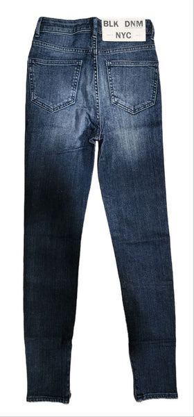 BLK DNM Women's Blue High Rise Slim Fit Skinny Cotton Jeans 24/S NWT