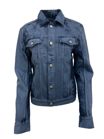 BLK DNM Women's Blue Distressed Denim Jeans Jacket 5 Size S NWT