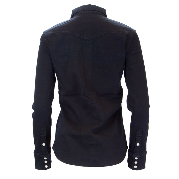 BLK DNM Women's Marshall Black Jeans Shirt 1 #WS550101 X-Small $215 NWT